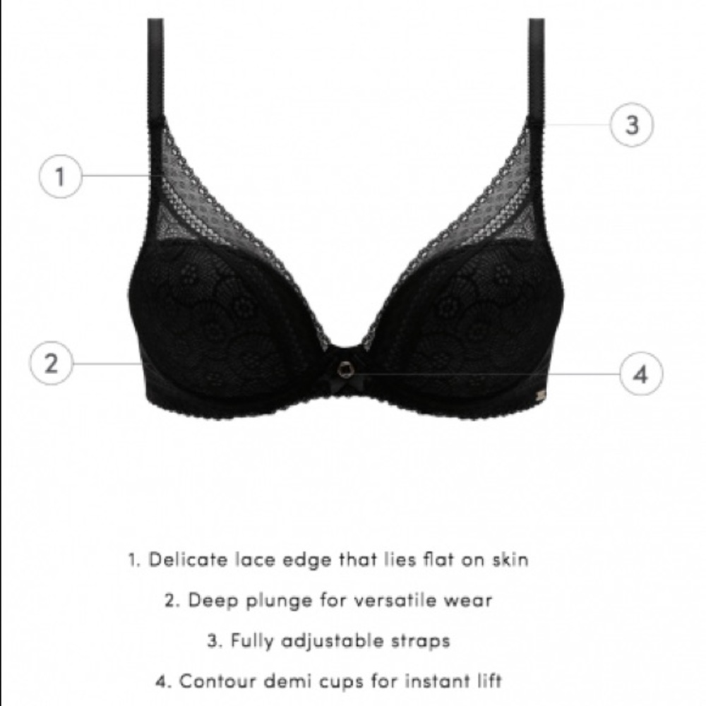 Chantelle Festivité Lace Plunge Bra - Picture 5 of 8